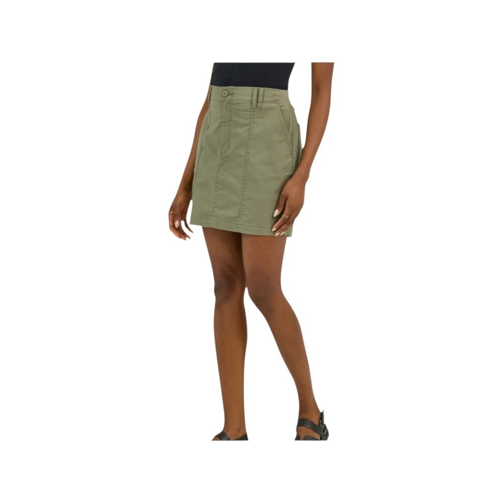 Lee Women Midrise Comfort Waistband Skort Mercantile Green Hidden Shorts Size 20
